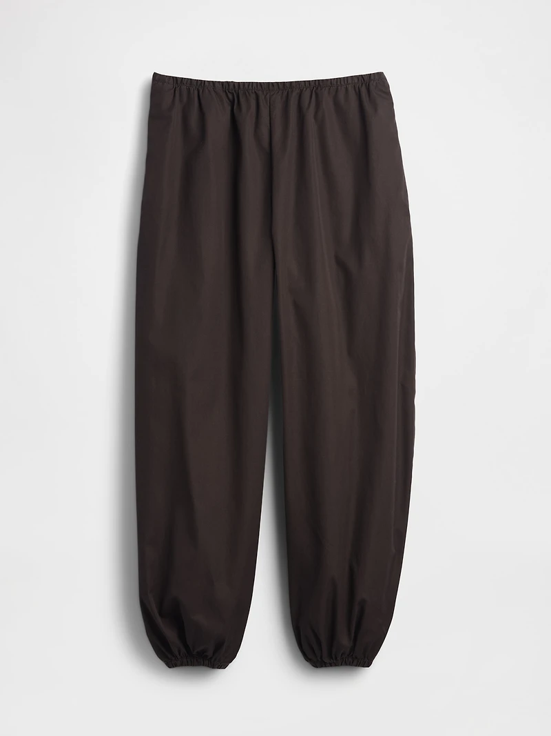 Organic Cotton Poplin Easy Baggy Joggers