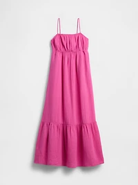 Cotton Gauze Tiered Empire Waist Dress