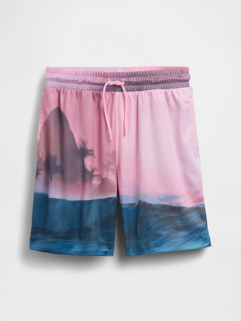 Kids GapFit 6" Recycled Mesh Easy Shorts