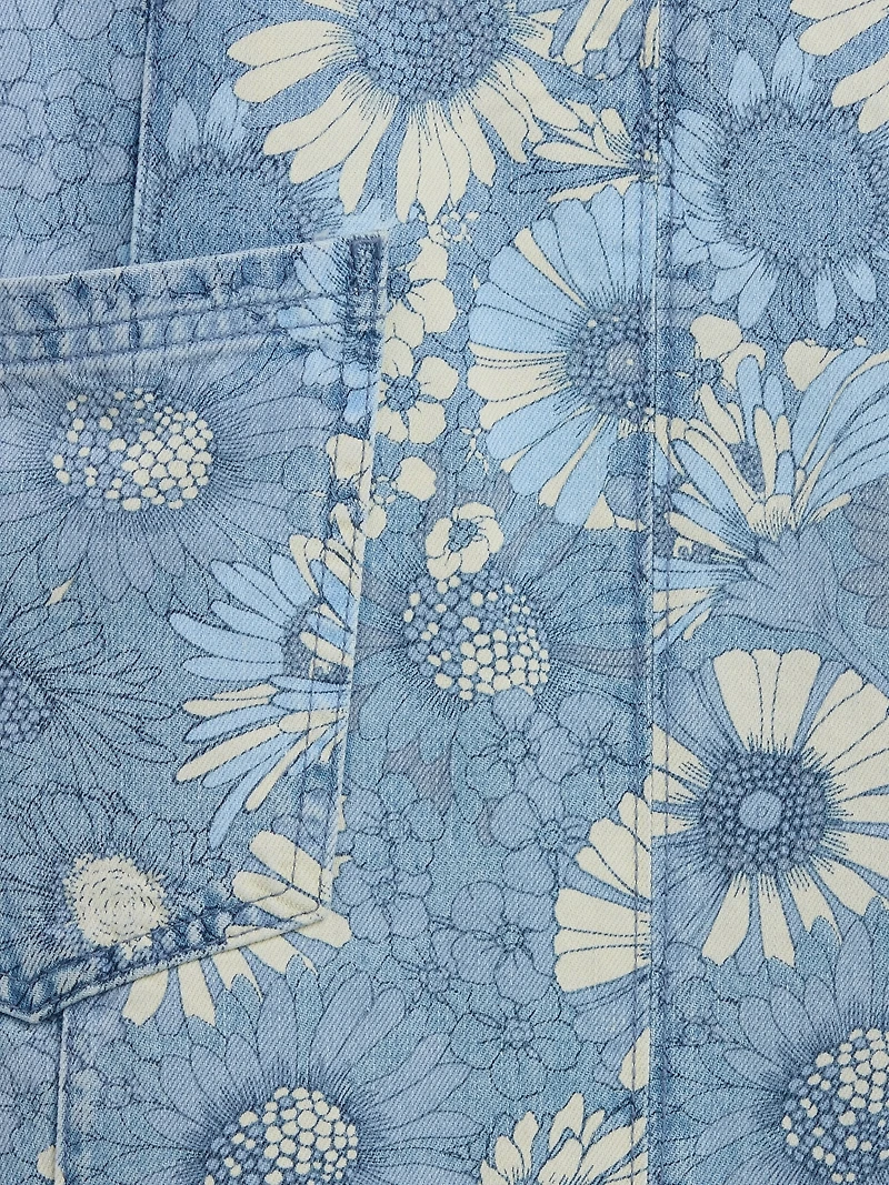 Kids Floral Denim Skirtall