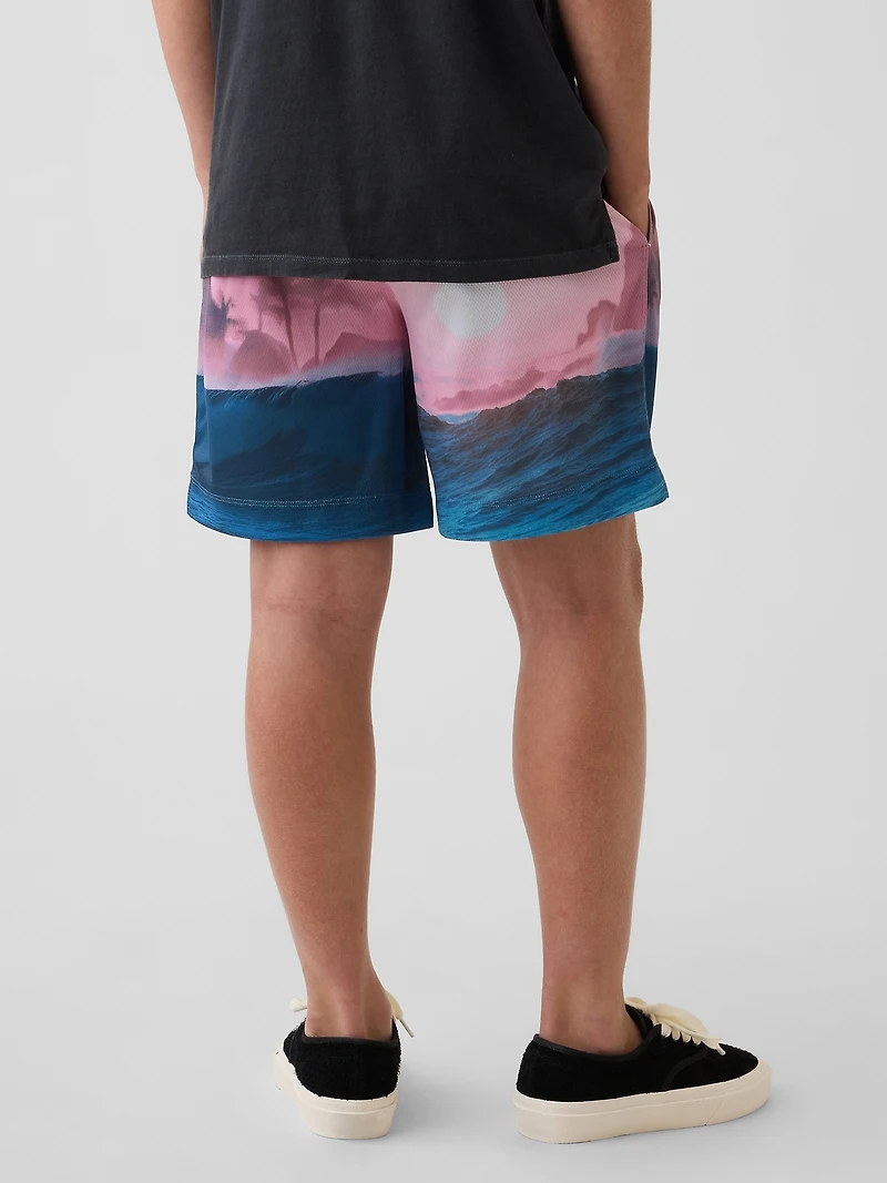 Kids GapFit 6" Recycled Mesh Easy Shorts