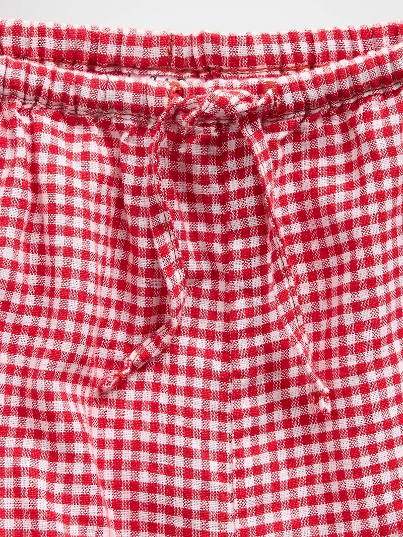 Kids Linen-Cotton Gingham Easy Shorts
