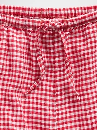 Kids Linen-Cotton Gingham Easy Shorts