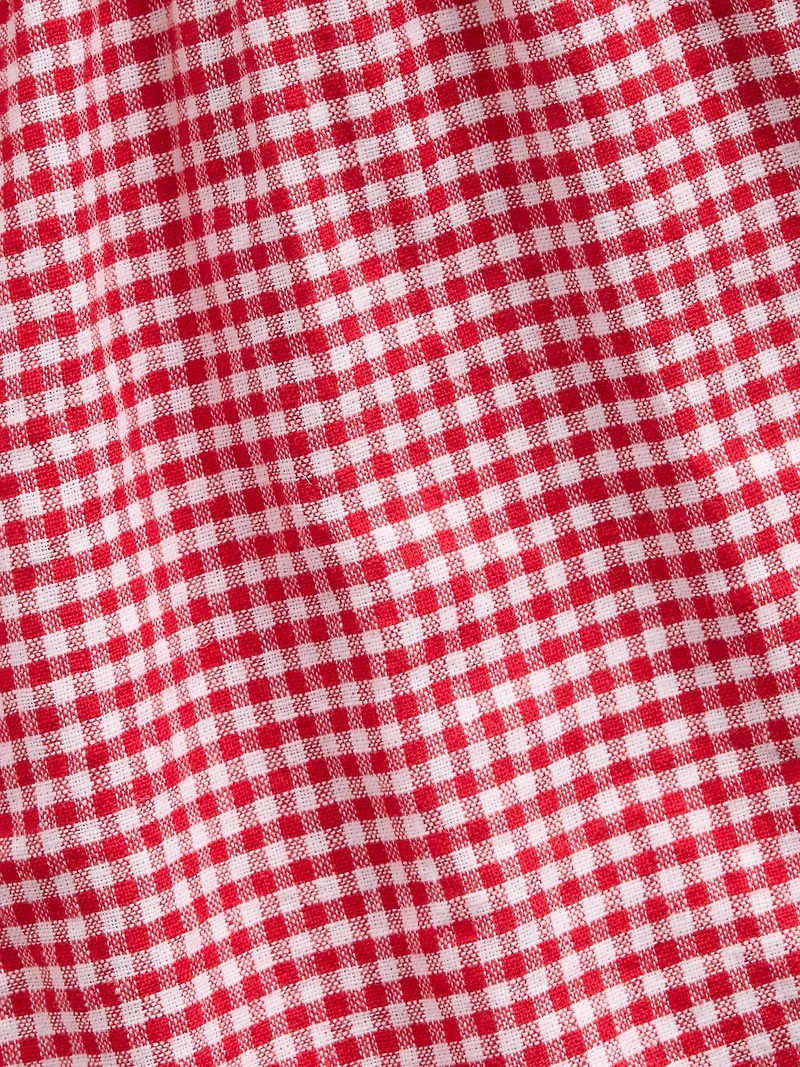 Kids Linen-Cotton Gingham Easy Shorts
