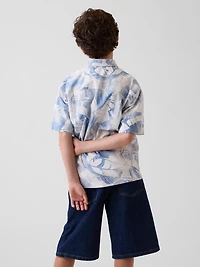 Kids Floral Textured Relaxed Vacay Shirt