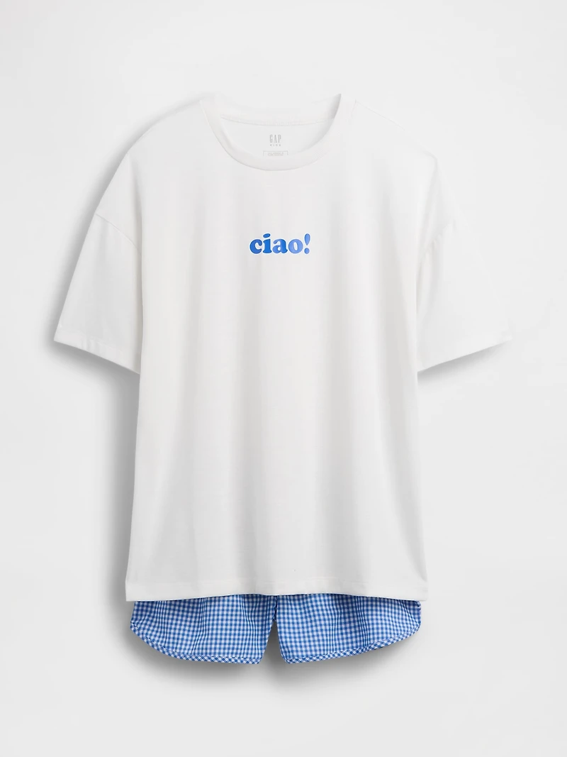 Kids Recycled PJ Short Set