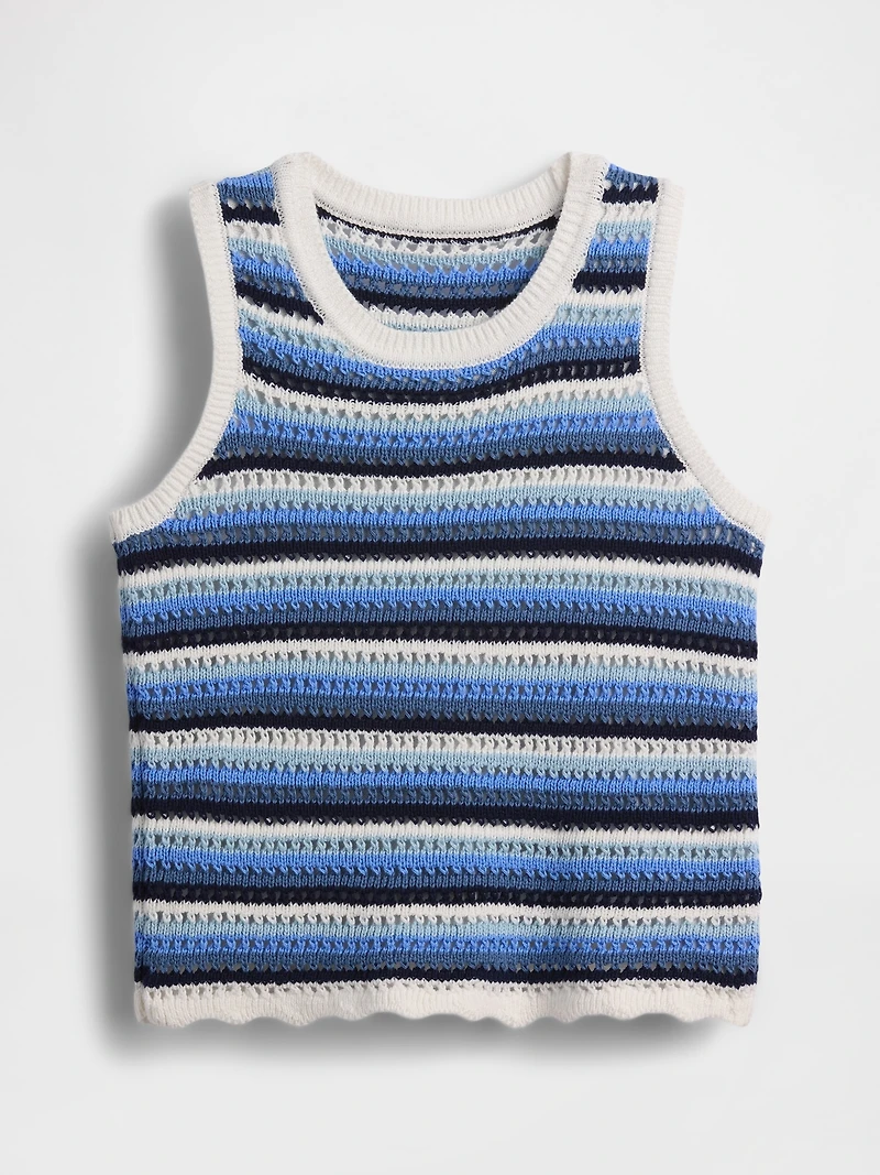 Kids Crochet Stripe Tank Top