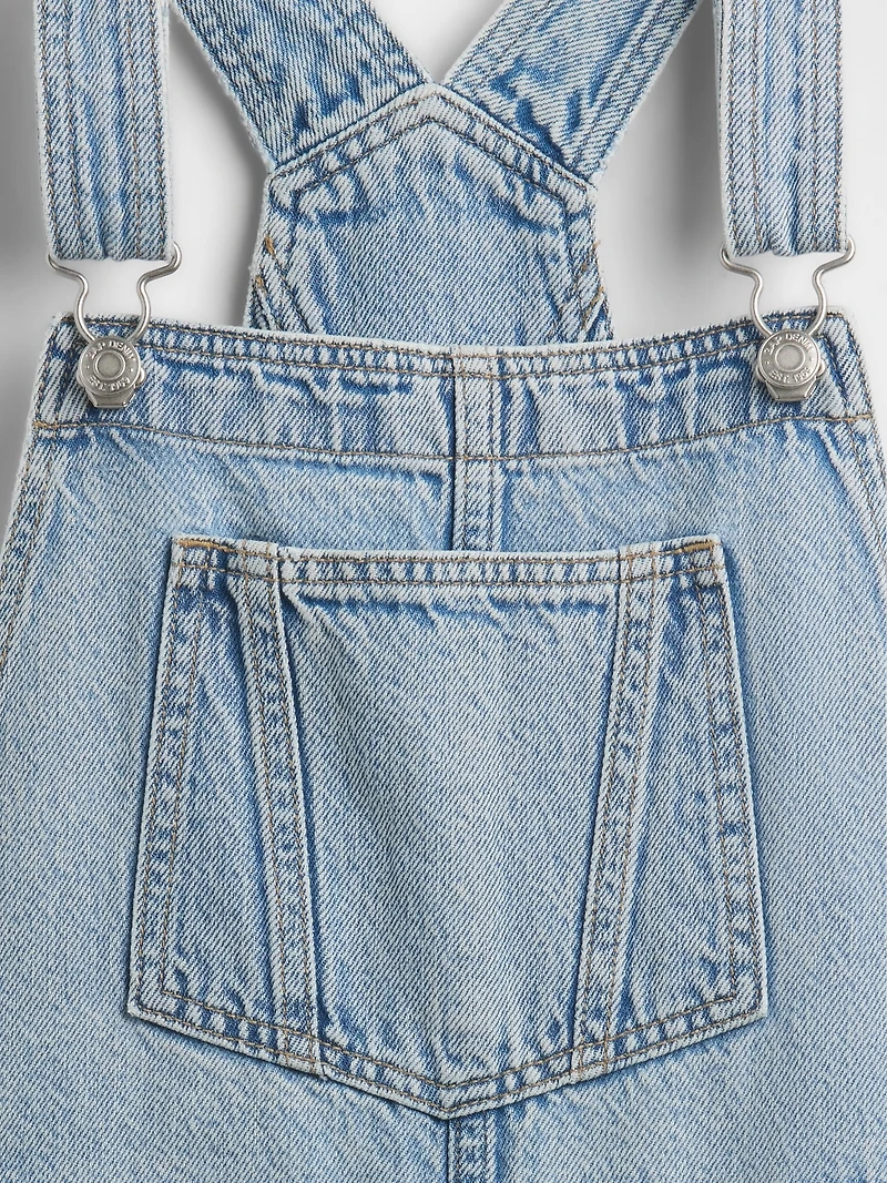 Kids Denim Loose Shortalls