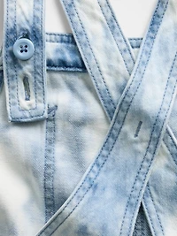 Kids Tie-Dye Denim Relaxed Shortalls