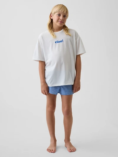 Kids Recycled PJ Short Set