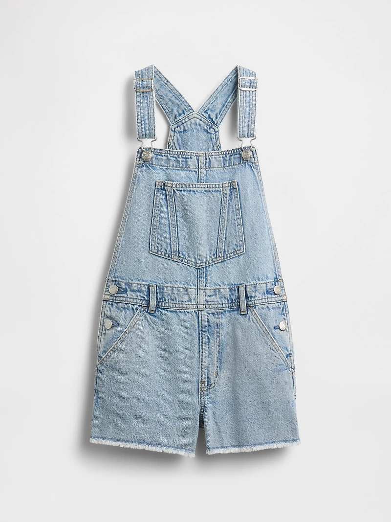 Kids Denim Loose Shortalls