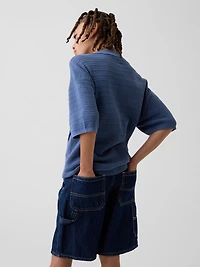 Kids Relaxed Polo Sweater Shirt