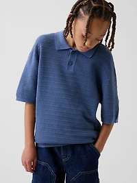 Kids Relaxed Polo Sweater Shirt