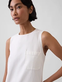 Eyelet Hem Mini Shift Dress
