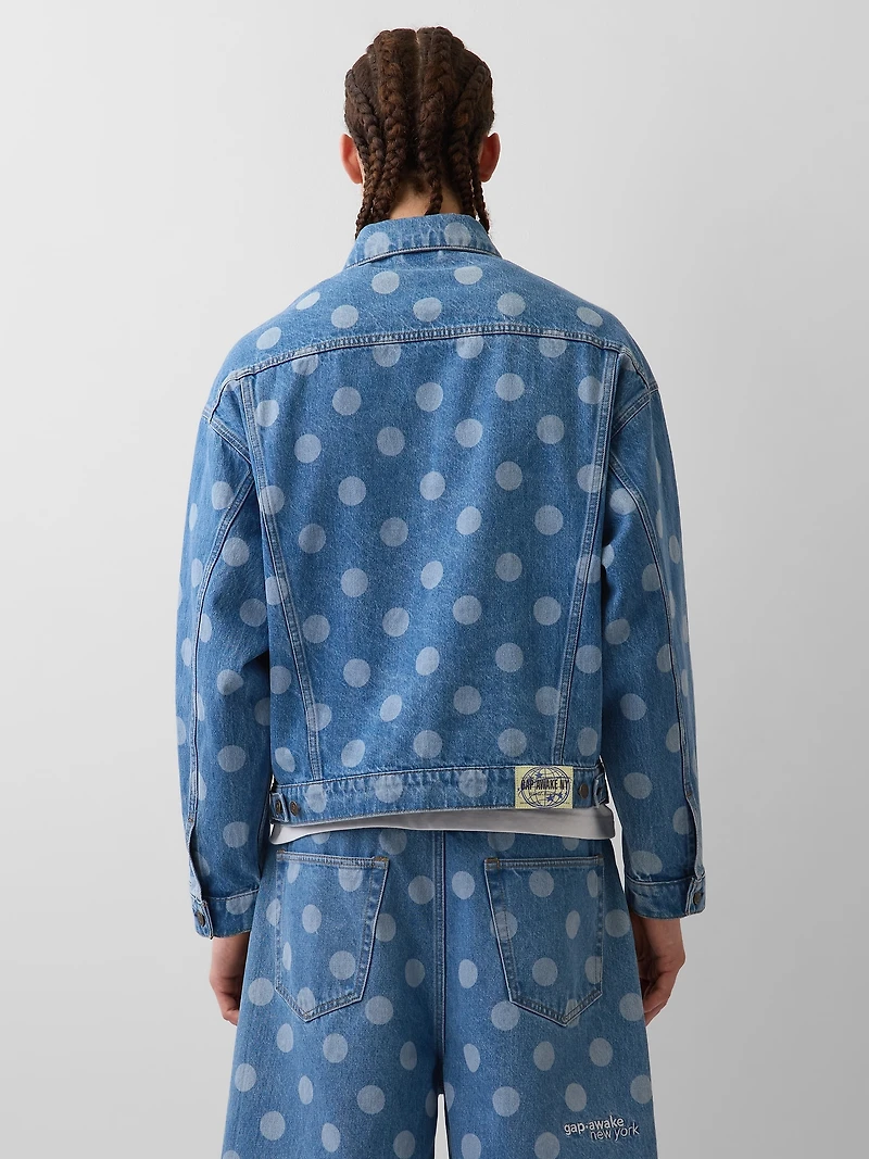 Gap × Awake NY Oversized Dotted Icon Denim Jacket
