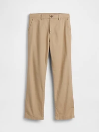Linen-Cotton Relaxed Straight Trousers