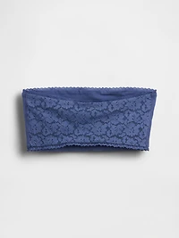 Organic Stretch Cotton Lace-Trim Bandeau Bralette