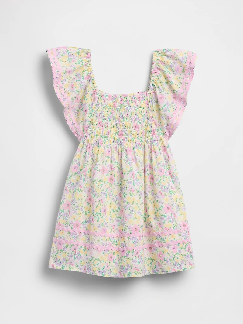 Baby & Toddler Smocked Flutter-Sleeve Dress