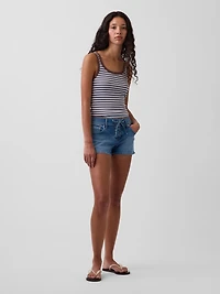 3" Low Rise Lace-Up Denim Shorts