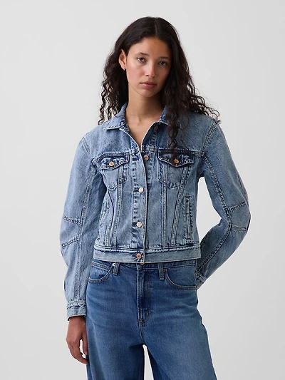 Barrel-Sleeve Icon Denim Jacket