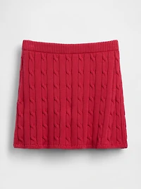 100% Cotton Cable-Knit Mini Skort