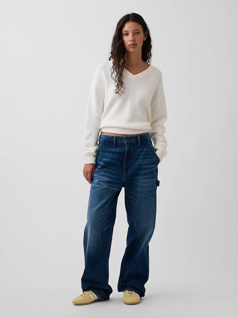 CashSoft Oversized V-Neck Sweater