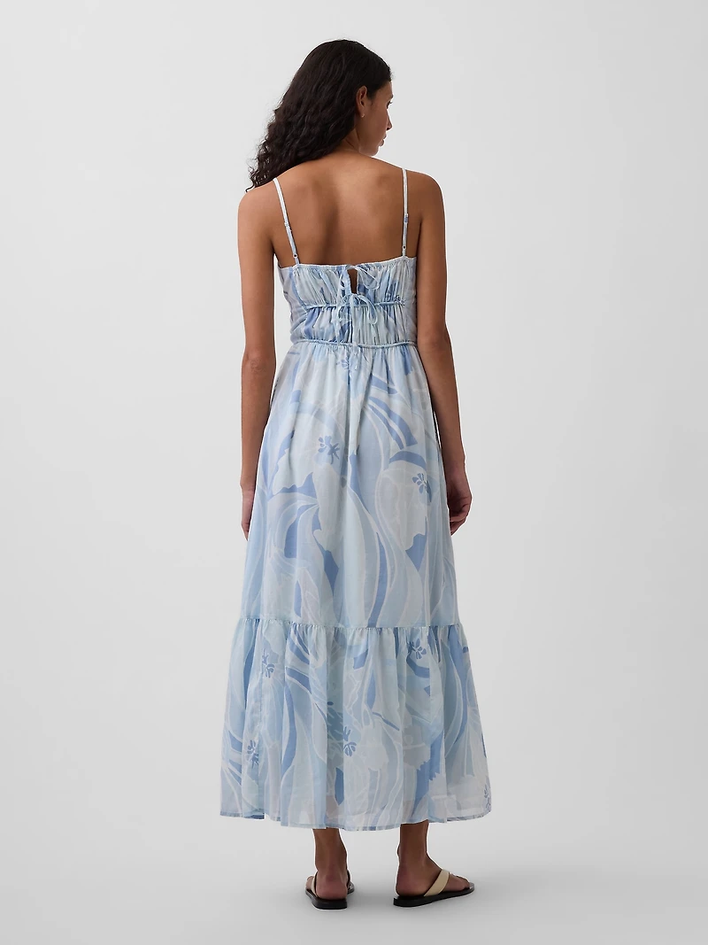 Tiered Tie-Back Maxi Dress