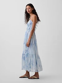 Tiered Tie-Back Maxi Dress