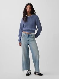 Low Slung Relaxed Crop Jeans