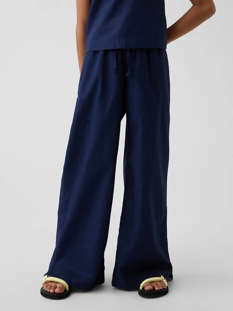 Kids Linen-Cotton Easy Wide-Leg Pants