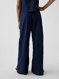 Kids Linen-Cotton Easy Wide-Leg Pants