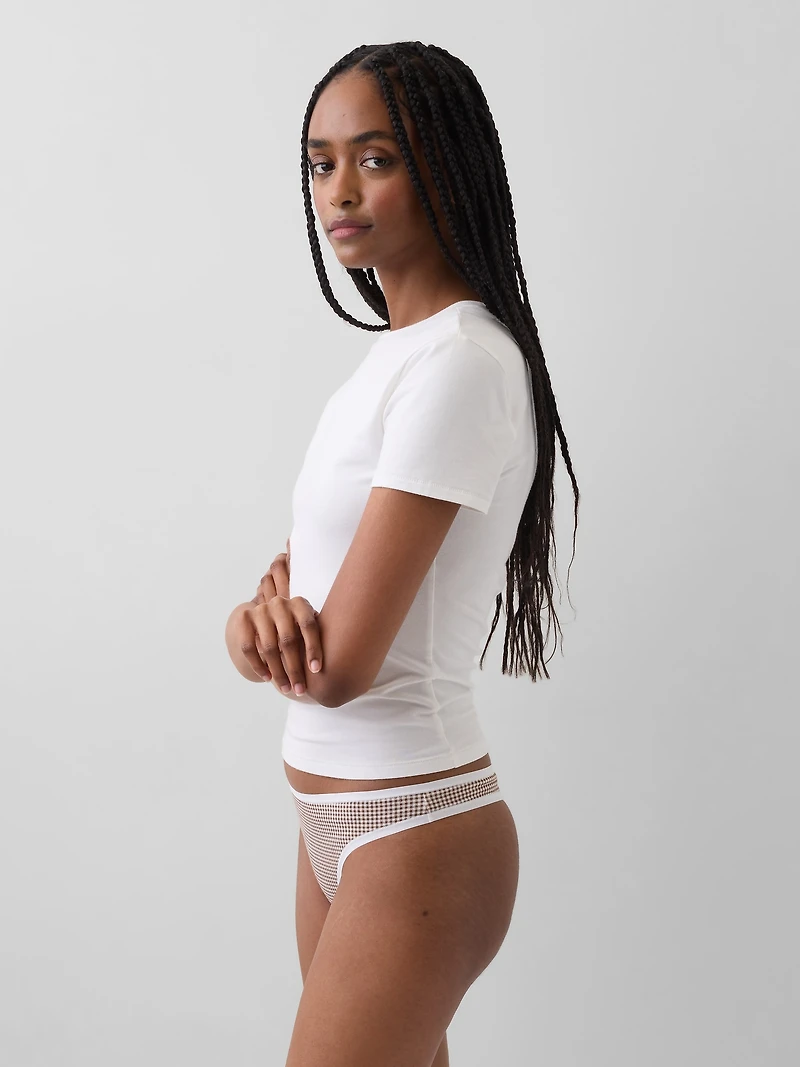 Organic Stretch Cotton Thong (3-Pack)