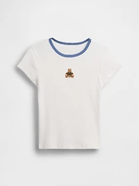 Kids Embroidered Rib T-Shirt