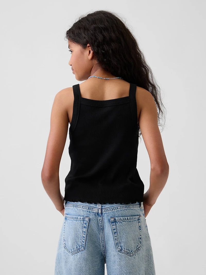 Kids Rib Square-Neck Tank Top