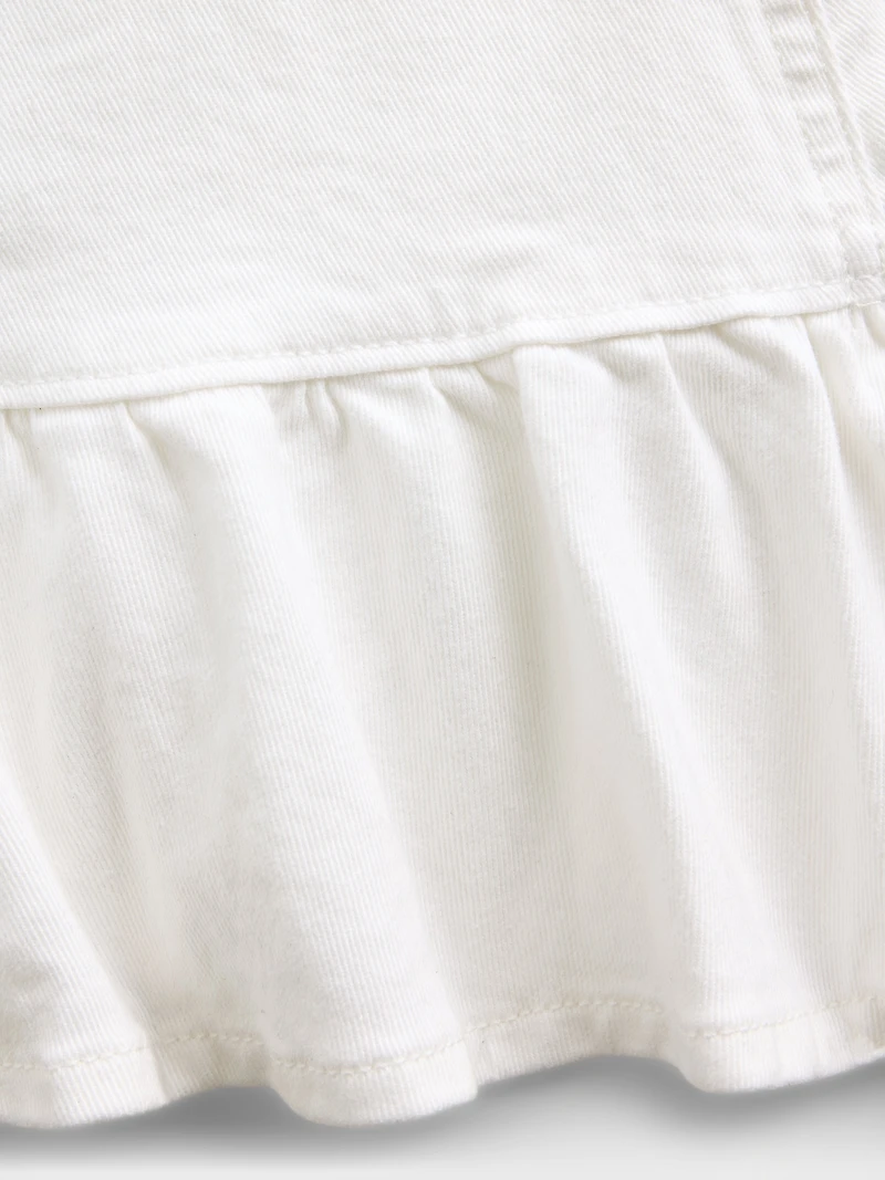 Kids Denim Ruffle Mini Skirt