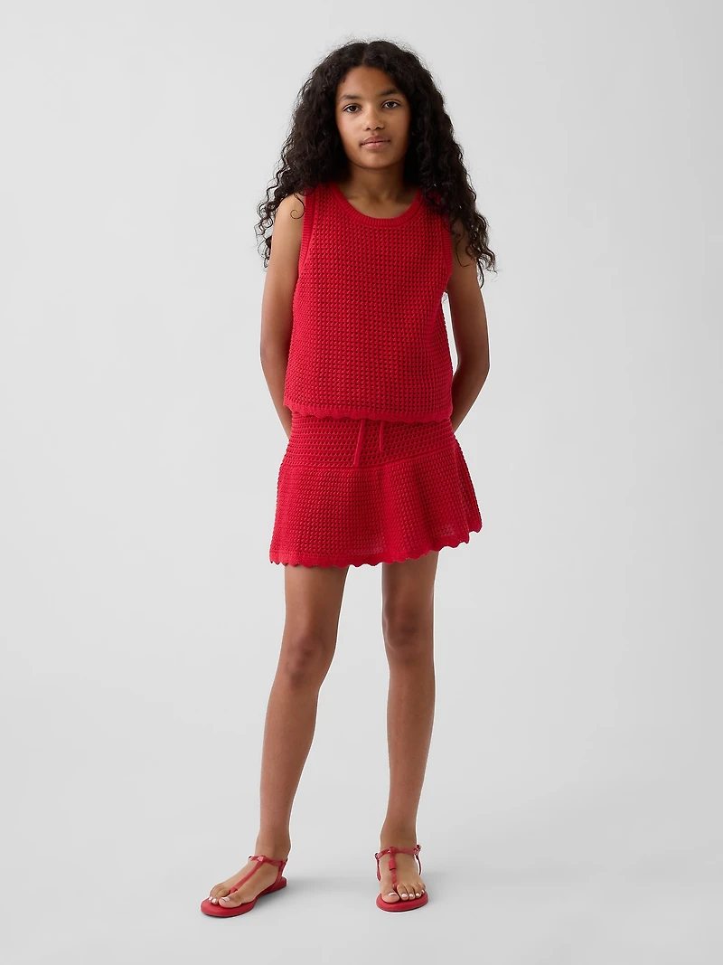 Kids Tiered Crochet Skort