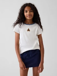 Kids Embroidered Rib T-Shirt