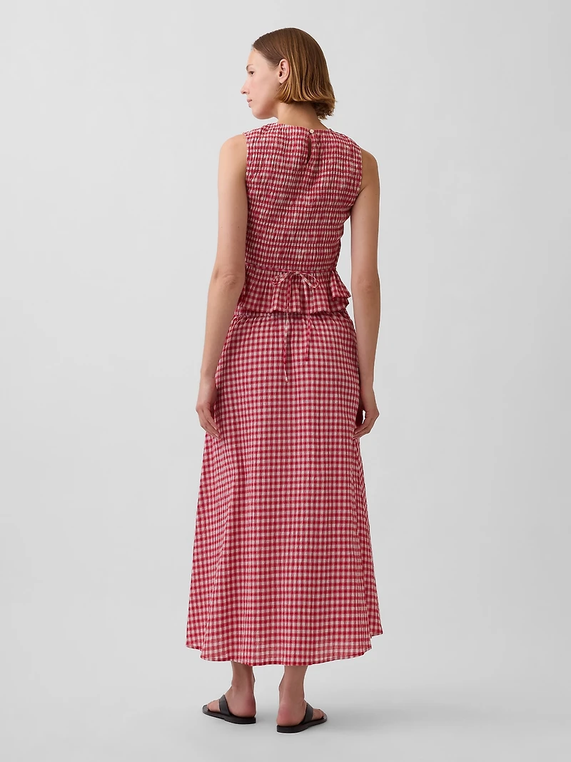 Gingham Maxi Skirt