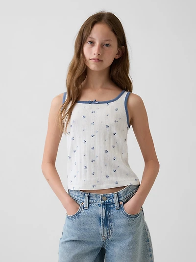 Kids Pointelle Tank Top