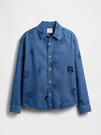 Jean-Michel Basquiat Printed Denim Shirt