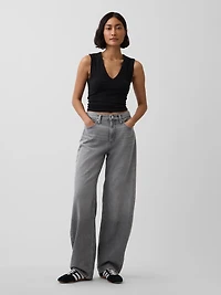 High Rise UltraSoft Barrel Jeans