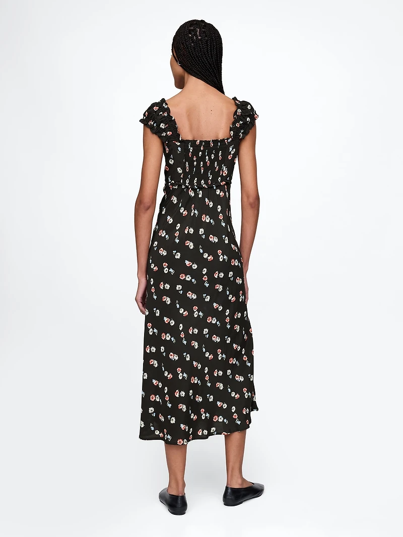 Crepe Sweetheart Maxi Dress