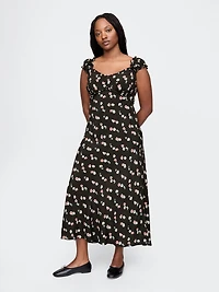 Crepe Sweetheart Maxi Dress