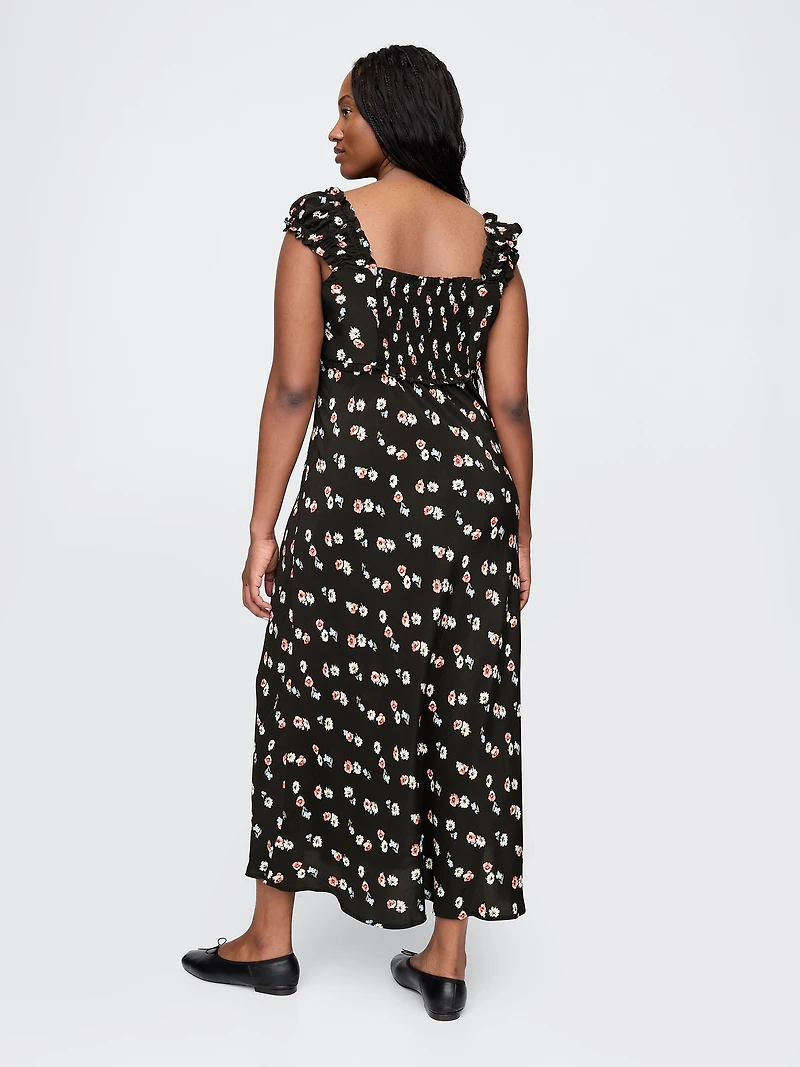 Crepe Sweetheart Maxi Dress