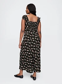 Crepe Sweetheart Maxi Dress