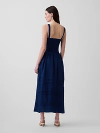 Lace-Up Corset Maxi Dress