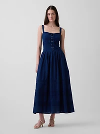 Lace-Up Corset Maxi Dress