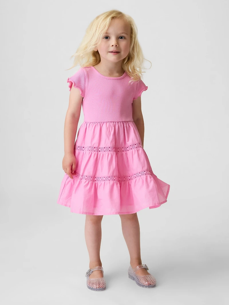Baby & Toddler Tiered Lace-Trim Dress