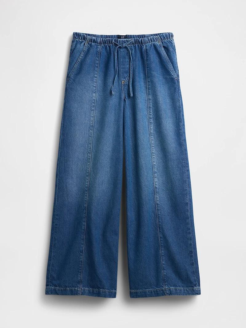Mid Rise UltraSoft Easy Seamed Baggy Jeans