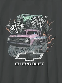 Kids General Motors Pastel Trucks Oversized Graphic T-Shirt